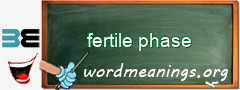 WordMeaning blackboard for fertile phase